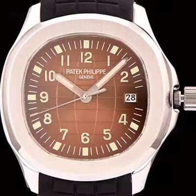 SA급 파텍필립 남성용 애쿼노트 아쿠아넛 졈보 스틸 시리즈 브라운 다이얼 PAT0403 xx