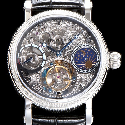 SA급 파텍필립 남성용 그렌드 컴플리케이션 문페이즈 세귤 리얼 투어빌론 최상급 쥬얼 다이아몬드 베젤 스켈레톤 다이얼 PAT0400 xx