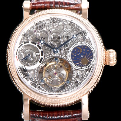 SA급 파텍필립 남성용 그렌드 컴플리케이션 18k 로즈골드 문페이즈 세귤 리얼 투어빌론 최상급 쥬얼 다이아몬드 베젤 스켈레톤 다이얼 PAT0404 xx