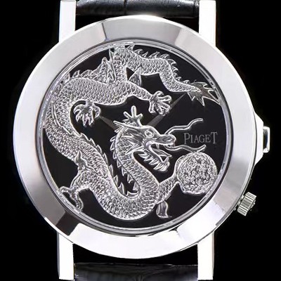 SA급 피아제 남성용 폴로 시리즈 실버 룡토템 블랙 다이얼 스위스 쿼츠무브 PIA4200 xx