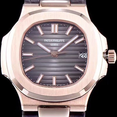 SA급 파텝필립 남성용 노틸러스 5711R최신버전 업그레이드형!! 로즈골드 브라운 다이얼 브레이슬릿 아시안 무브먼 PAT422 xx