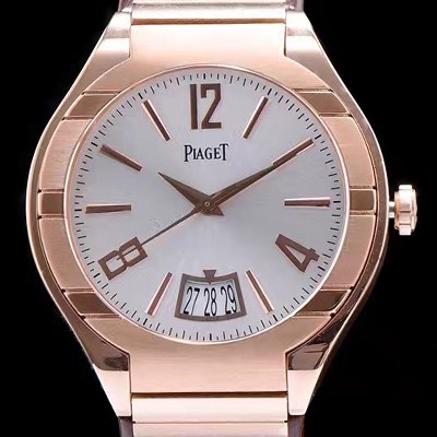 SA급 피아제 남성용 폴로 G0A31149 라지 3데이트 화이트&실버 썬더스트 다이얼 오토매틱 무브먼트 PIA4200 xx