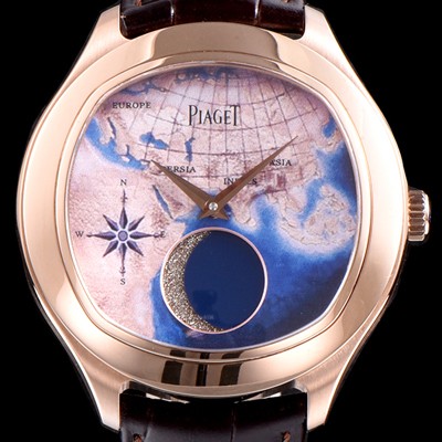 SA급 피아제 남성용 블랙-타이 BLACK -TIE G0A40560 퀸터센셜리 엠퍼라도 XL 18K 로즈골드 문페이즈 픽첼 다이얼 오토매틱 무브먼트 PIA4251 xx