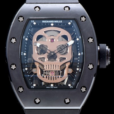 SA급 리차드밀레 남성용 리차드밀레 RM52-01 스컬 워치 스켈레톤&해골무늬 다이얼 오토매틱 무브먼트 RIC0450 xx