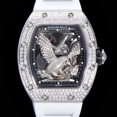 SA급 리차드밀레 남성용 리차드밀레 RM57-02 이글 독수리 에디션 UP!! 수공 맞물림 형식의 쥬얼세팅 스켈레톤 다이얼 오토매틱 무브먼트 RIC0453 xx