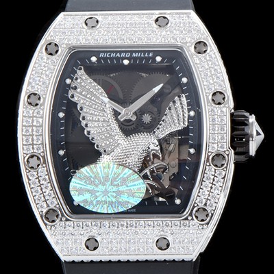 SA급 리차드밀레 남성용 리차드밀레 RM57-01 이글 독수리 에디션 UP!! 수공 맞물림 형식의 쥬얼세팅 스켈레톤 다이얼 오토매틱 무브먼트 RIC0450 xx