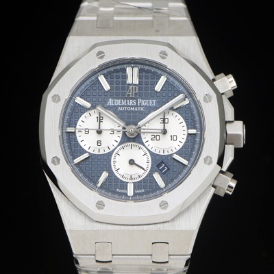 SA급 오데마피게 남성용 로얄오크 26331ST.OO.1220ST.01 블루 와플 다이얼 신형 ETA 7750B-2 오토매틱 무브먼트 AUD88423 xx