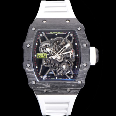 SA급 리차드밀러 남성용 RM035-01 라파 수동/기계식 무브먼트 50mm 카본 우레탄줄 스캘래톤 다이얼 ric0229 xx