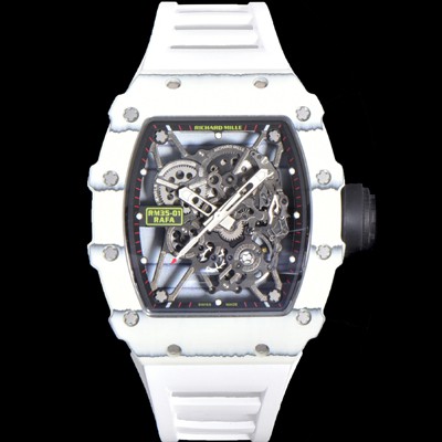 SA급 리차드밀러 남성용 RM035-01 라파 수동/기계식 무브먼트 50mm 카본 우레탄줄 스캘래톤 다이얼 ric0230 xx