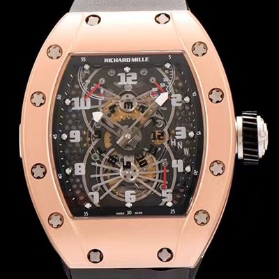 SA급 리차드밀레 남성용 RM022 스켈레톤 다이얼 블랙 러버 스트랩 오토매틱 무브먼트 RIC0402 xx