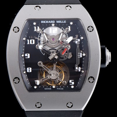 SA급 리차드밀레 남성용 RM001 새틴 폴리쉬드 스켈레톤 다이얼 아시안 투어빌론 탑재 무브먼트 RIC0420 xx