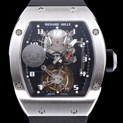 SA급 리차드밀레 남성용 RM001 새틴 폴리쉬드 스켈레톤 다이얼 아시안 투어빌론 탑재 무브먼트 RIC0421 xx
