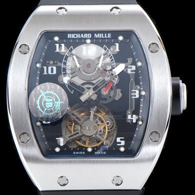 SA급 리차드밀레 남성용 최초의 모델 RM001 투르비용 컬렉션UP!! 새틴 폴리쉬드 블랙&스켈레톤 다이얼 아시안 투어빌론 탑재 무브먼트 RIC0401 xx