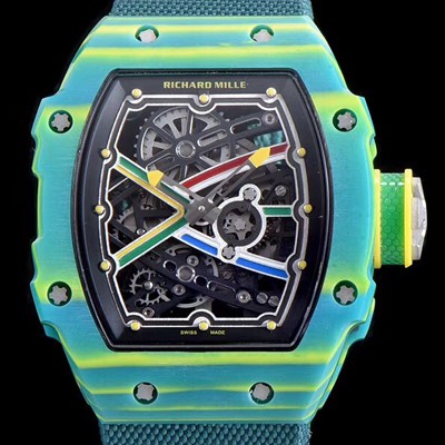 SA급 리차드밀레 남성용 RM67-02 라이징 웨이드 반 니커크 스켈레톤 다이얼 오스트리아 산 신형 그린 우레탄러버밴드 오토매틱 무브먼트 RIC0445 xx