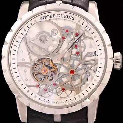 SA급 로저드뷔 남성용 엑스 칼리버 스켈레톤 다이얼 아시안 오토매틱 ROG4243 xx