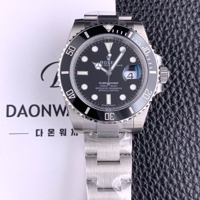 SA급 로렉스 남성용 VIP 타입 최종형 서브마리너 데이트 116610LV-97200 블랙 세라믹 베젤 블랙 다이얼 3135 오토매틱 무브먼트 ROL0115 xx