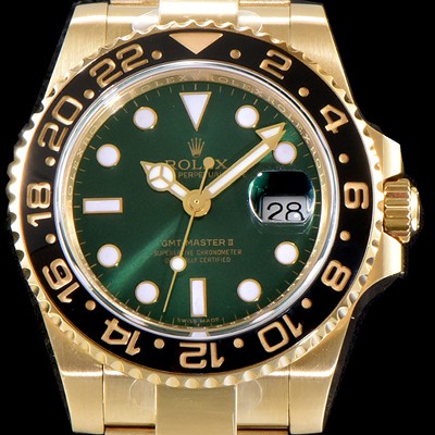 SA급 로렉스 남성용 지엠티 마스터II 116718-LN-78208 BEST 모델 신형버젼 고급스러운 18K 옐로우골드 케이스 세라믹 베젤 썬더스트 그린 다이얼 오이스터 브레이슬릿 오토매틱 무브먼트 ROL0501 xx
