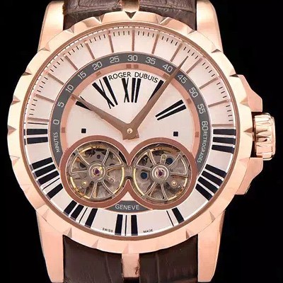 SA급 로저드뷔 남성용 엑스칼리버 아시안 오토매틱 화이트 다이얼 47mm ROG4221 xx