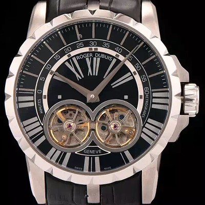 SA급 로저드뷔 남성용 엑스칼리버 아시안 오토매틱 블랙 다이얼 47mm ROG4220 xx