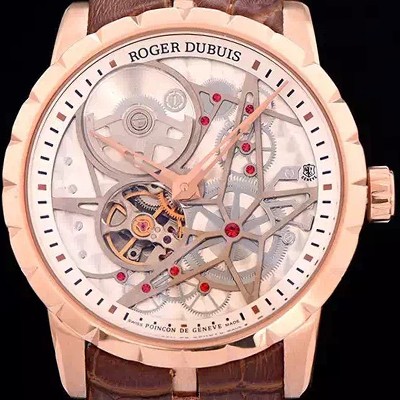 SA급 로저드뷔 남성용 엑스 칼리버 스켈레톤 다이얼 아시안 오토매틱 ROG4245 xx