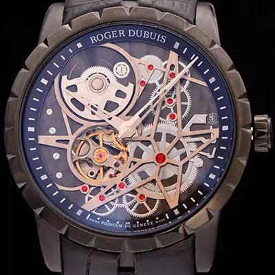 SA급 로저드뷔 남성용 엑스 칼리버 스켈레톤 다이얼 아시안 오토매틱 ROG4240 xx