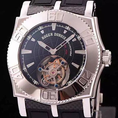 SA급 로저드뷔 남성용 투어빌론 러버 블랙다이얼 ROG4202 xx