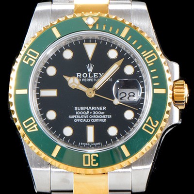 SA급 로렉스 남성용 New 업그레이드형!! 서브마리너 116613-LN-97203 데이트 투톤콤비 그린 세라믹 베젤UP!! 고급스러운 18K 옐로우골드 콤비 블랙 다이얼 브레이슬릿 오토매틱 무브먼트 ROL0534 xx