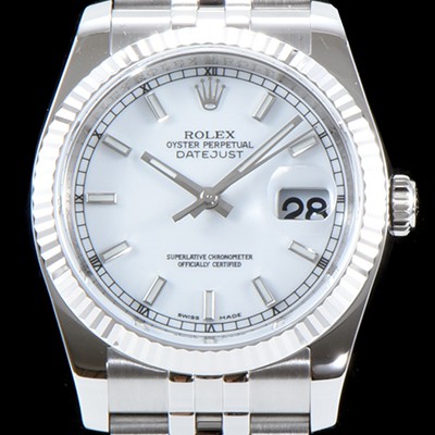 SA급 로렉스 남성용 데이져스트 116200-63600 업그레이드 VIP 타입!! 심플한 디자인 인기베스트 화이트 다이얼 스틱 야광 인덱스 스틸 브레이슬릿 ROL0301 xx