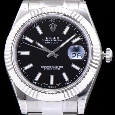 SA급 로렉스 남성용 데이져스트 스위스 3136 오토매틱 무브먼트 블랙 다이얼 ROL0101 xx