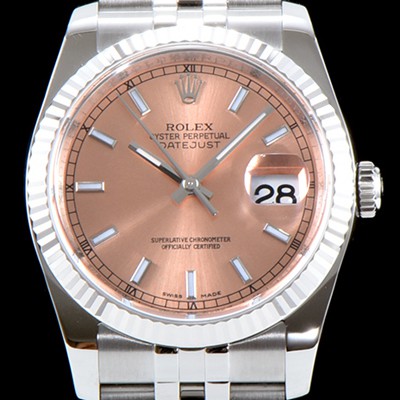 SA급 로렉스 남성용 데이져스트 116234 업그레이드 VIP 타입!! 심플한 디자인 인기베스트 핑크 다이얼 스틱 야광 인덱스 스틸 브레이슬릿 ROL0300 xx