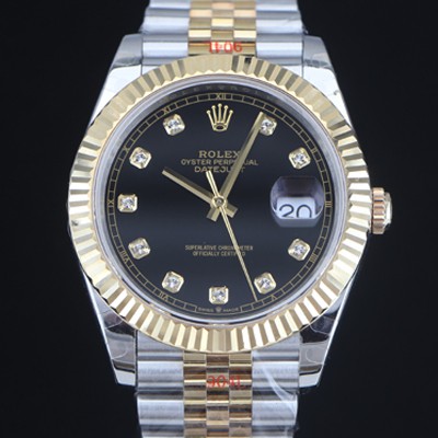 SA급 로렉스 남성용 1:1 퀄리티 데이져스트 126333 최상위 고가형제품!! 41mm고급스러운 18K 옐로우골드 포금 블랙 다이얼 오토매틱 무브먼트 ROL12301 xx