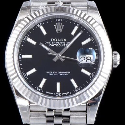 SA급 로렉스 남성용 데이저스트 II m126334-0018 블랙 다이얼 야광 스틱 인덱스 스틸 브레이슬릿 오토매틱 무브먼트 ROL0010 xx