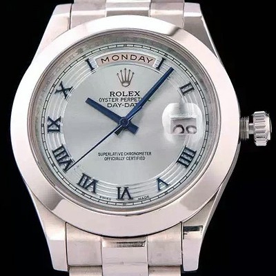 SA급 로렉스 남성용 데이데이트 2 로마 인덱스 블루 다이얼 ROL0201 xx