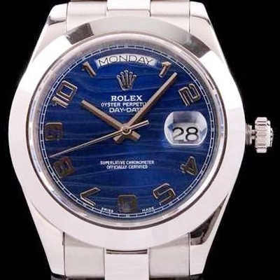 SA급 로렉스 남성용 데이데이트 2 블루 웨이브 다이얼/ 아라비안 인덱스 ROL4235 xx
