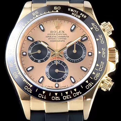 SA급  로렉스 남성용 VIP타입 크로노그래프 데이토나 116518LN 오이스터플렉스 40MM UP!! 18K 옐로우 골드 샴페인 컬러와 블랙 다이얼 ETA 7750B-2 오토매틱 무브먼트 ROL0001 xx