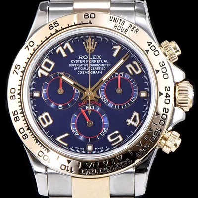 SA급 로렉스 남성용 최상급 퀄리티 데이토나 116503 18K 옐로골드 포금 제품!! 크로노그래프 18K 옐로골드 투톤 콤비 블루 다이얼 오토매틱 무브먼트 ROL0300 xx