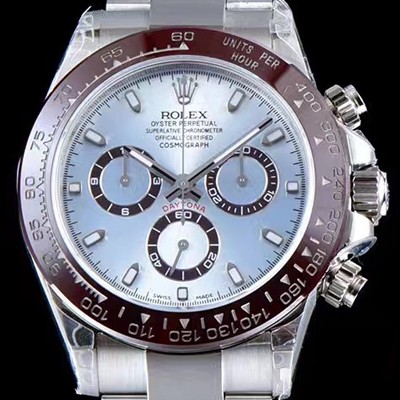SA급 로렉스 남성용 업버전! 크로노그래프 데이토나 116506 아이스 블루 다이얼 브라운 컬러 모노블록 세라크롬Cerachrom 베젤 오토매틱 무브먼트 ROL0100 xx