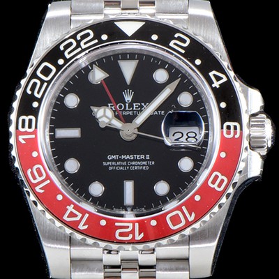 SA급 로렉스 남성용 최신 업그레이드 버전!!지엠티 마스터II 126710BLRO-0001 듀얼 타임 블랙/레드 투톤 24시간 회전 베젤 블랙 다이얼 5선 쥬빌리 브레이슬릿 오토매틱 무브먼트 ROL0035 xx