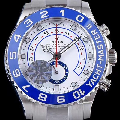 SA급 로렉스 남성용 업그레이드!!! 요트마스터 116688 크로노그래프 화이트 다이얼 ETA-7750 오토매틱 무브먼트 ROL00031 xx