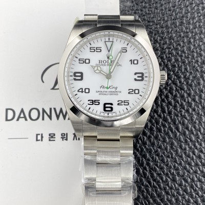 SA급 로렉스 남성용 에어킹 m116900-0001 오이스터 워치 40mm 오토매틱 Cal.3132타입 화이트 다이얼 rol5632 xx