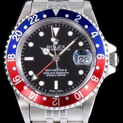 SA급 로렉스 남성용 업그레이드 모델!!지엠티 마스터II 126710BLRO-0001 듀얼 타임 블루/레드 투톤 24시간 회전 베젤 블랙 다이얼 5선 쥬빌리 브레이슬릿 오토매틱 무브먼트 ROL0310 xx