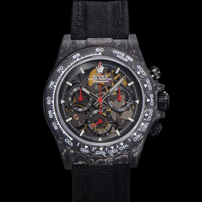 SA급 로렉스남성용 데이토나 포지드카본 40mm 크로노그래프 오토매틱 Cal.4130 무브먼트 스켈레톤 다이얼 rol5370 xx