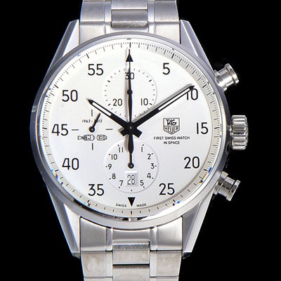 SA급 태그호이어 남성용 까레라 칼리버 1887 크로노 화이트 다이얼 TAG4215 xx