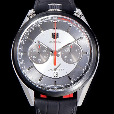 SA급 태그호이어 남성용 까레라 1887 크로노 SS 오토매틱 그레이 다이얼 TAG4233 xx