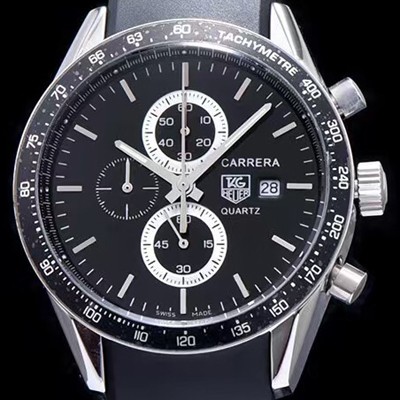 SA급 테그호이어 남성용 까레라 블랙 다이얼 쿼츠 무브먼트 TAG0200 xx