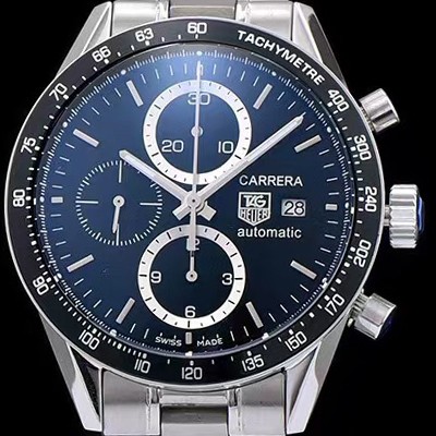 SA급 태그호이어 남성용 그렌드 까레라 크로노그래프 칼리버 17 블랙 다이얼 ETA-7750 오토매틱 무브먼트 TAG0210 xx