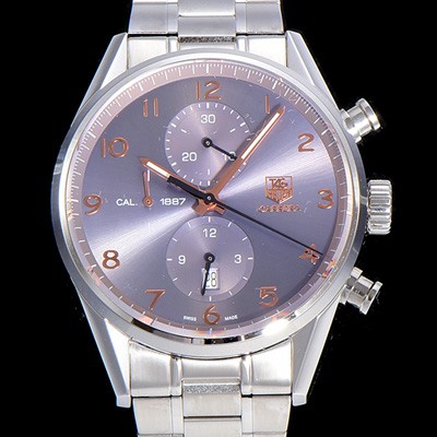 SA급 태그호이어 남성용 까레라 칼리버 1887 크로노그래프 그레이 다이얼 7750 오토매틱 TAG4220 xx