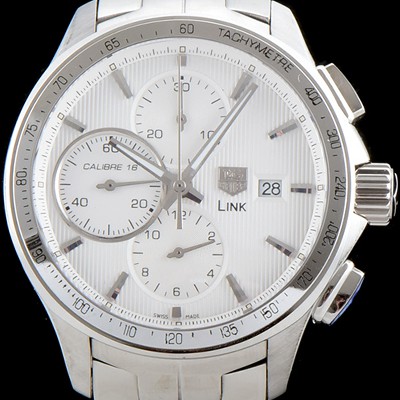 SA급 태그호이어 남성용 링크 크로노그래프 화이트 다이얼 오토매틱 무브먼트 TAG0211 xx