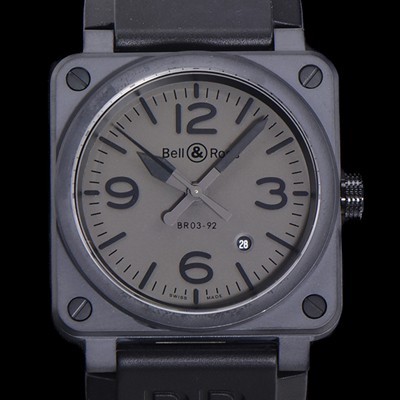 SA급 벨엔로즈 남성용 BR03-92 다이버 세라믹 오토매틱 9015 타입 42mm 우레탄줄 블랙 다이얼 bel80299 xx