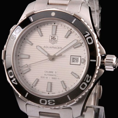 SA급 태그호이어 남성용 아쿠아레이서 오토매틱 500메터 칼리버 5 화이트다이얼 TAG0405 xx